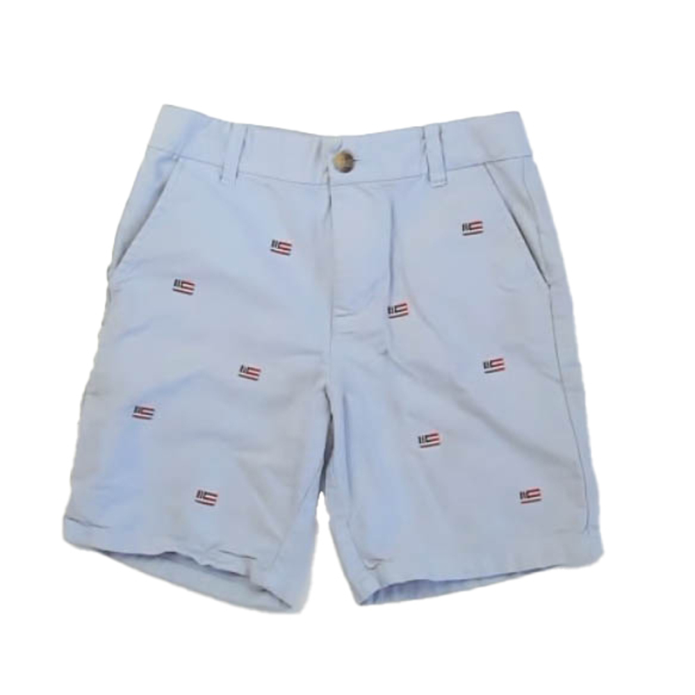 Janie and Jack Boys Blue Flags Shorts size: 8 Years